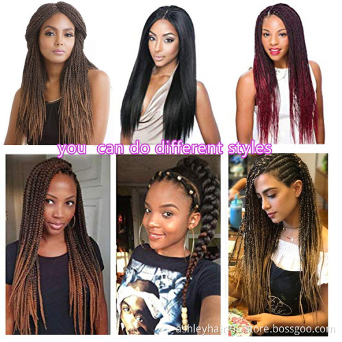 Julianna 100% kanekalon synthetic 52" prestretched braid extensions order 3 pack pre stretched kanekalon braiding hair